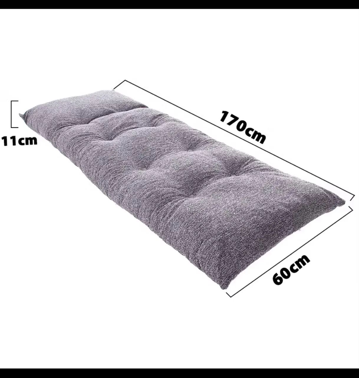 Futon almofada dobrável cinza  - Foto 3