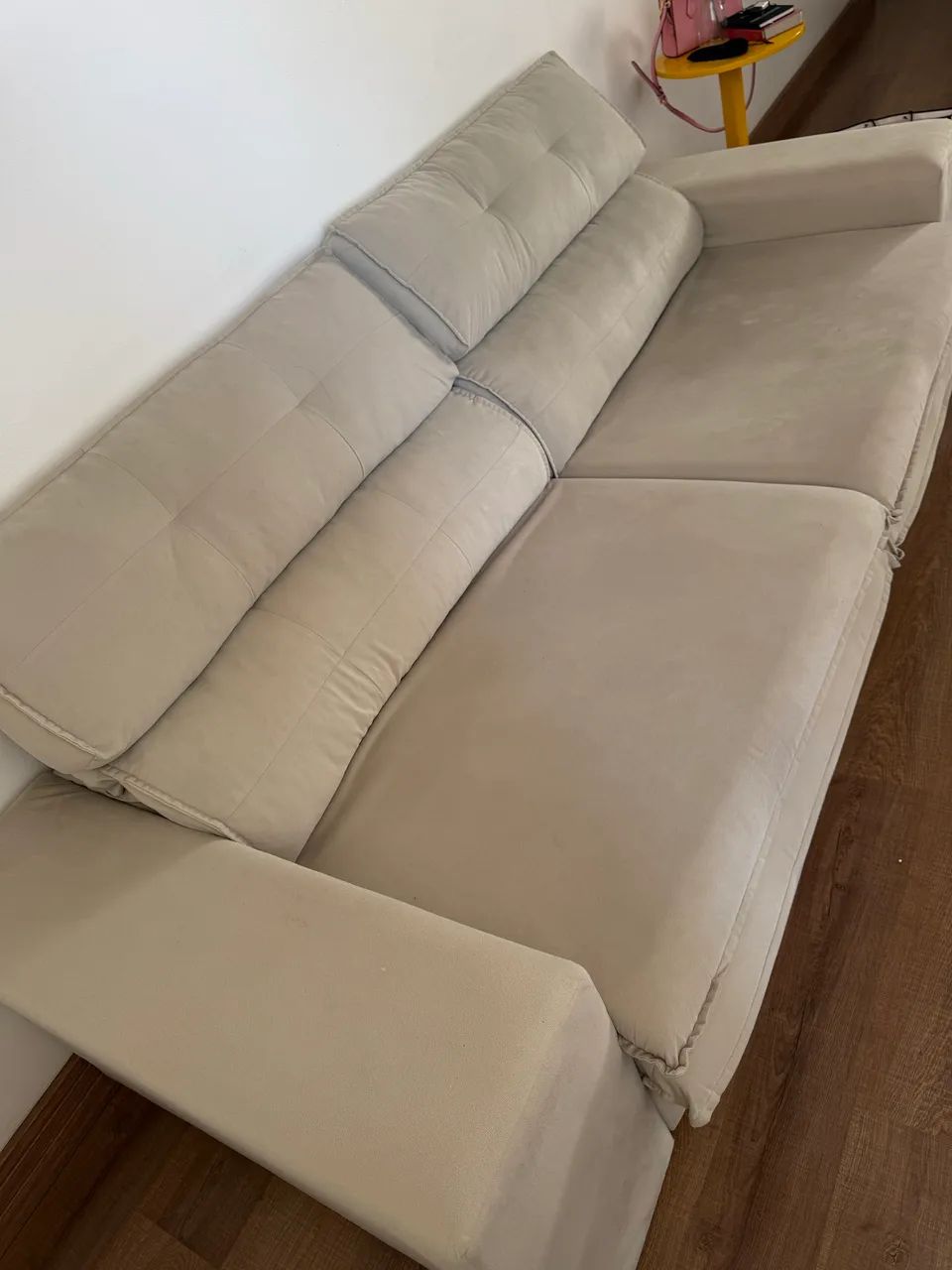 Sofá em suede, retrátil- 2,5 metros - USADO 