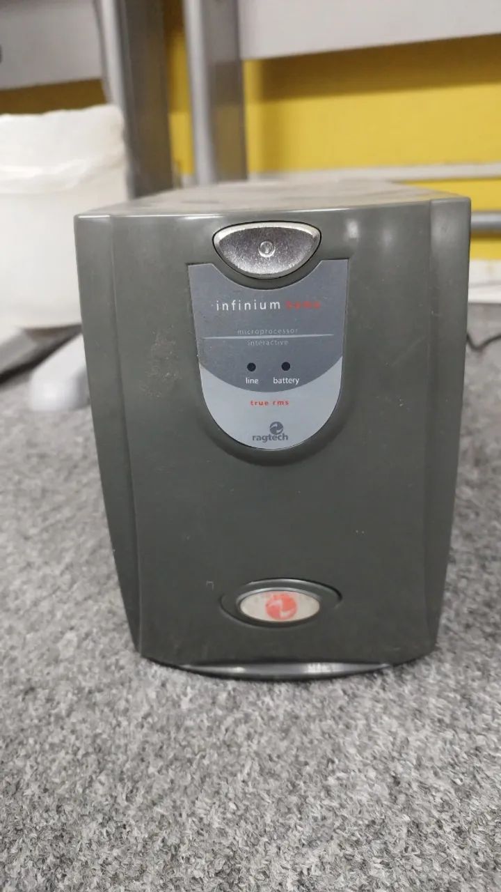 Nobreak 1400va Ragtech Infinium Home duas baterias novas -módulo bateria externa 12V - 80A