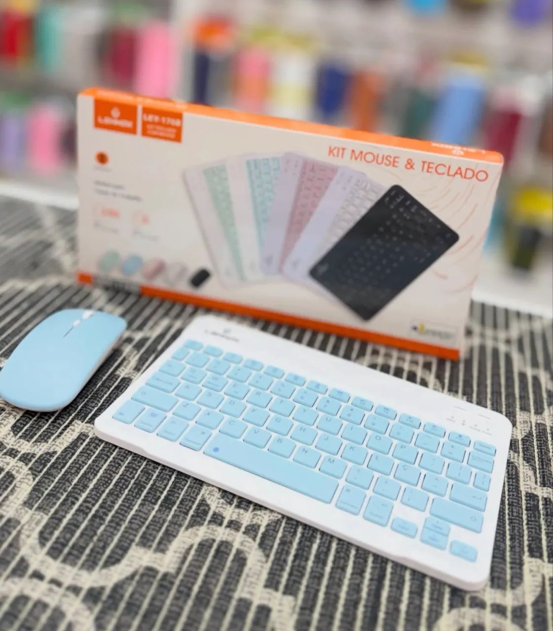 Kit Teclado + Mouse Bluetooth ultra SLIM p/ PC, Tablet e iPad - Foto 3