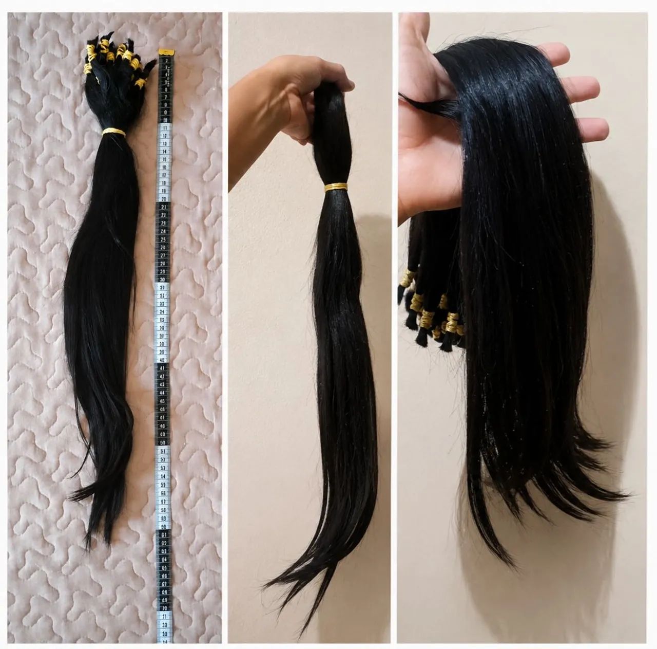 Cabelo humano 60cm