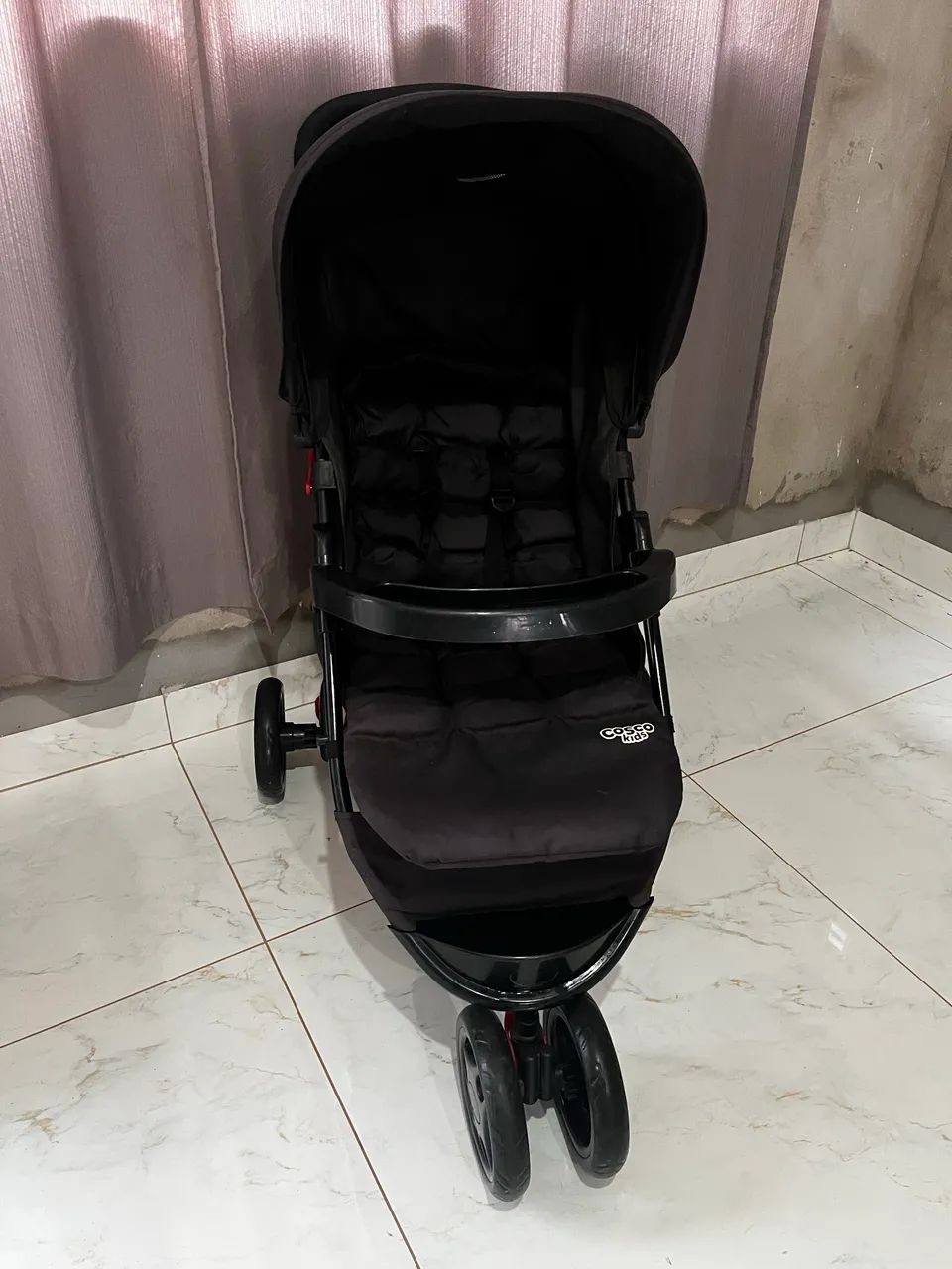 Carrinho de Bebê Cosco Kids, Toffy, Preto Absoluto