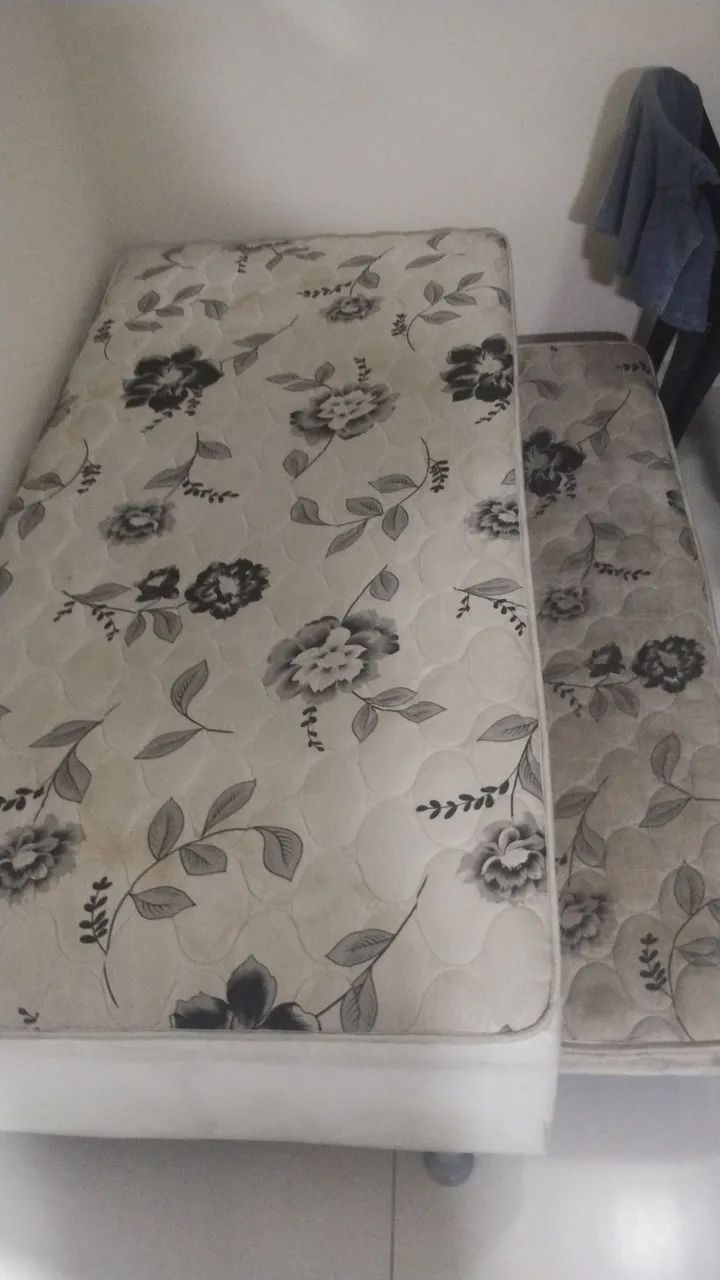 Cama box solteiro com auxiliar 