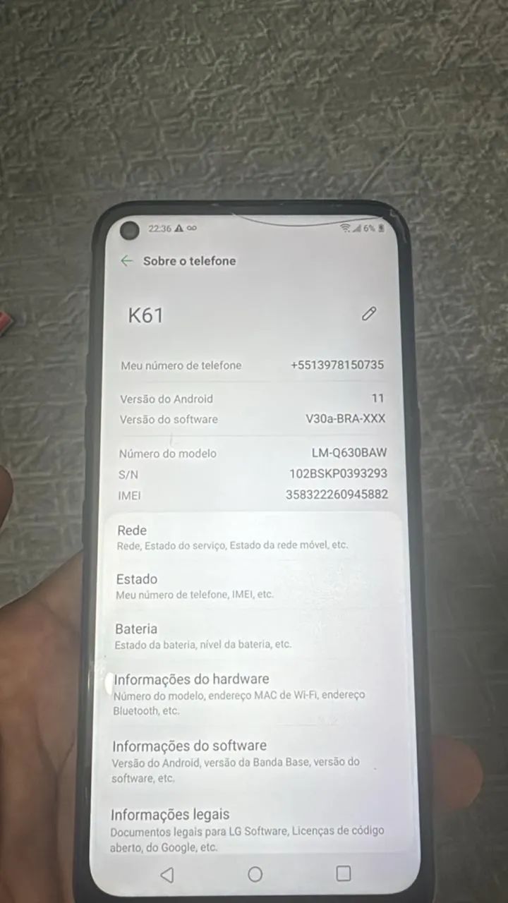 ? LG K61 - 128GB - ÓTIMO ESTADO