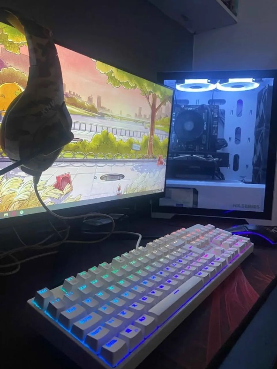 PC gamer Ryzen 5500 + Rx580 + monitor 22 completo - Foto 2