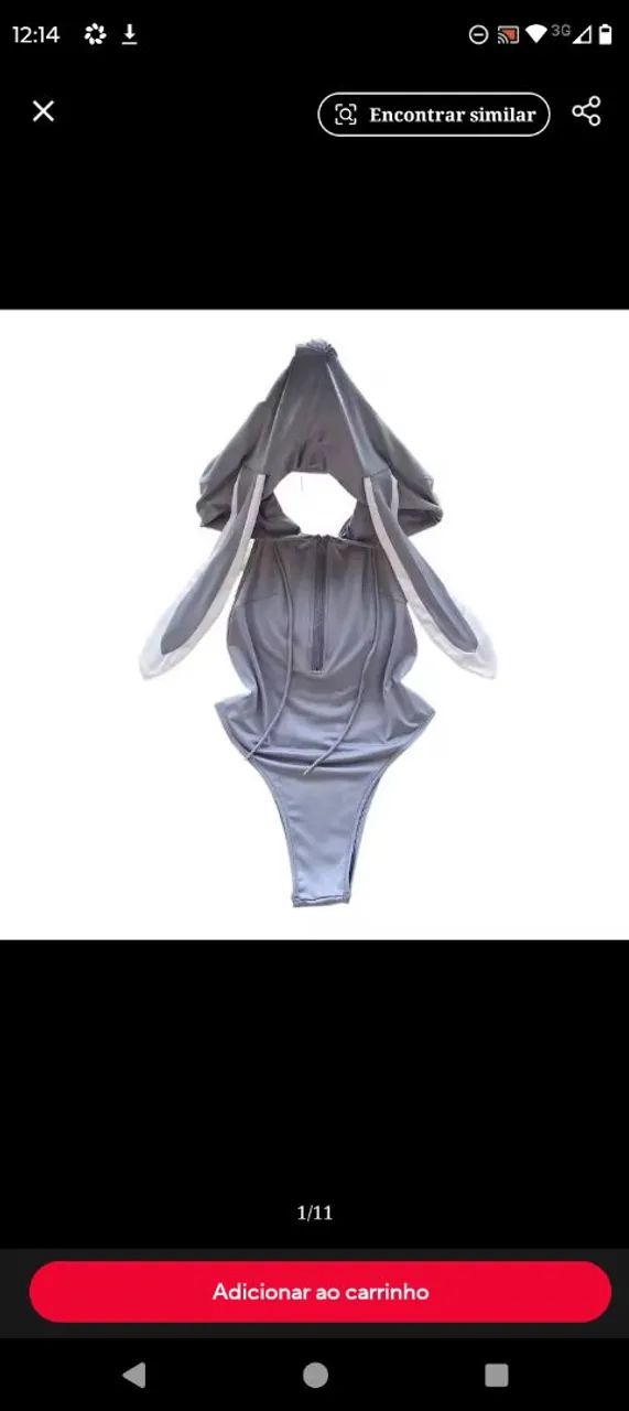 Body de coelhinho sexy 