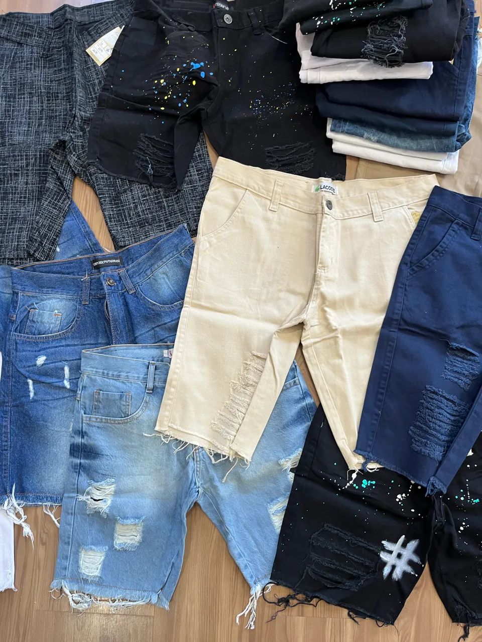 Lote bermudas jeans 16,66 unidade  - Foto 4