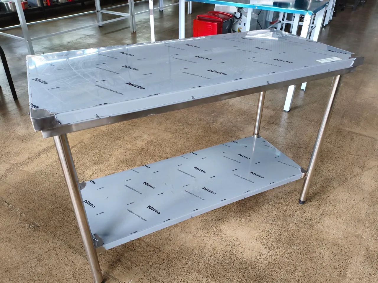 Mesa Inox 130x60cm Paneleiro Liso - Danillus - Foto 2
