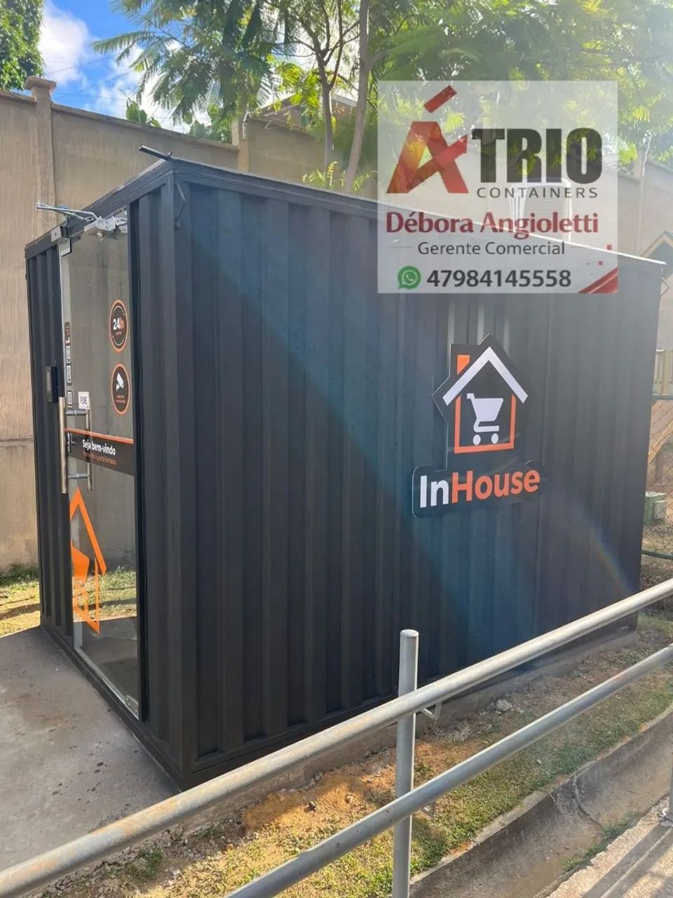 Container mercado modular franquias 