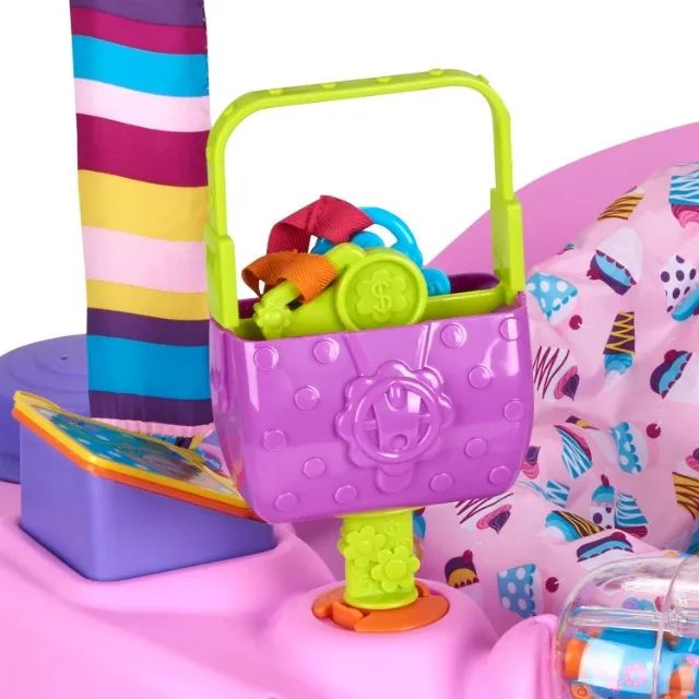 Centro De Atividades Bebê Evenflo Exersaucer Jumper Rosa - Foto 4