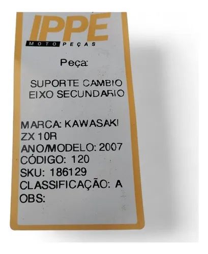 Suporte Cambio Eixo Secundario Kawasaki Zx 10r 2007 - Foto 6