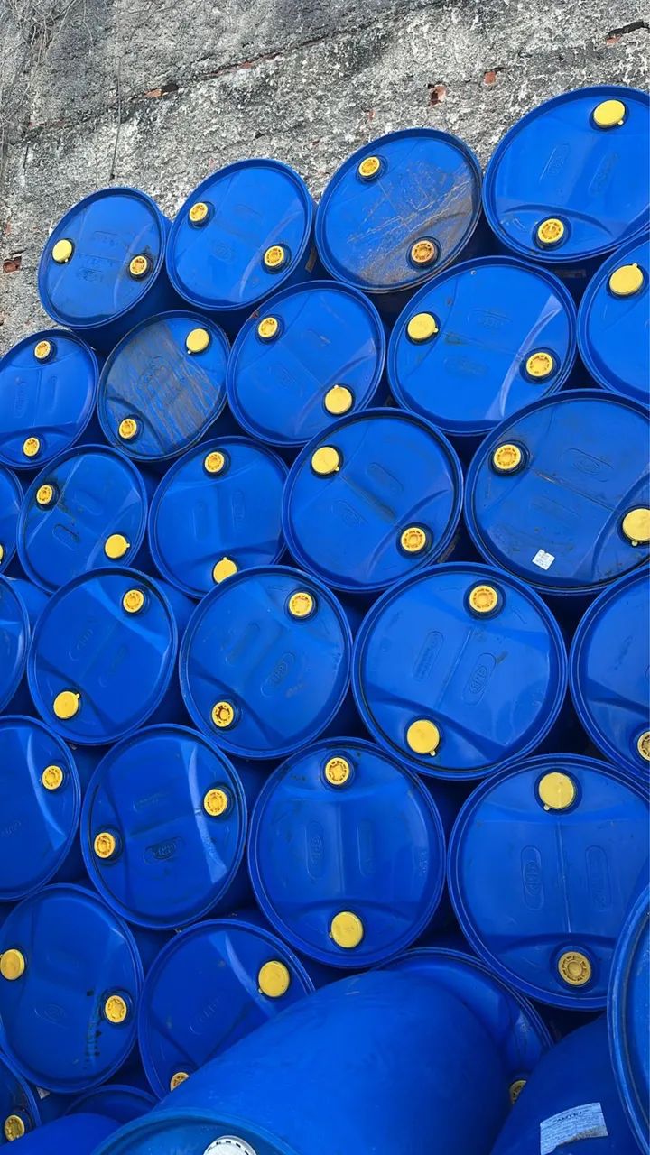Barril 200 litros, bombona sem lavar, tambor tampa fixa sujo