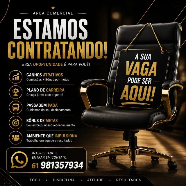 Contrato sem experiencia - VENDEDOR