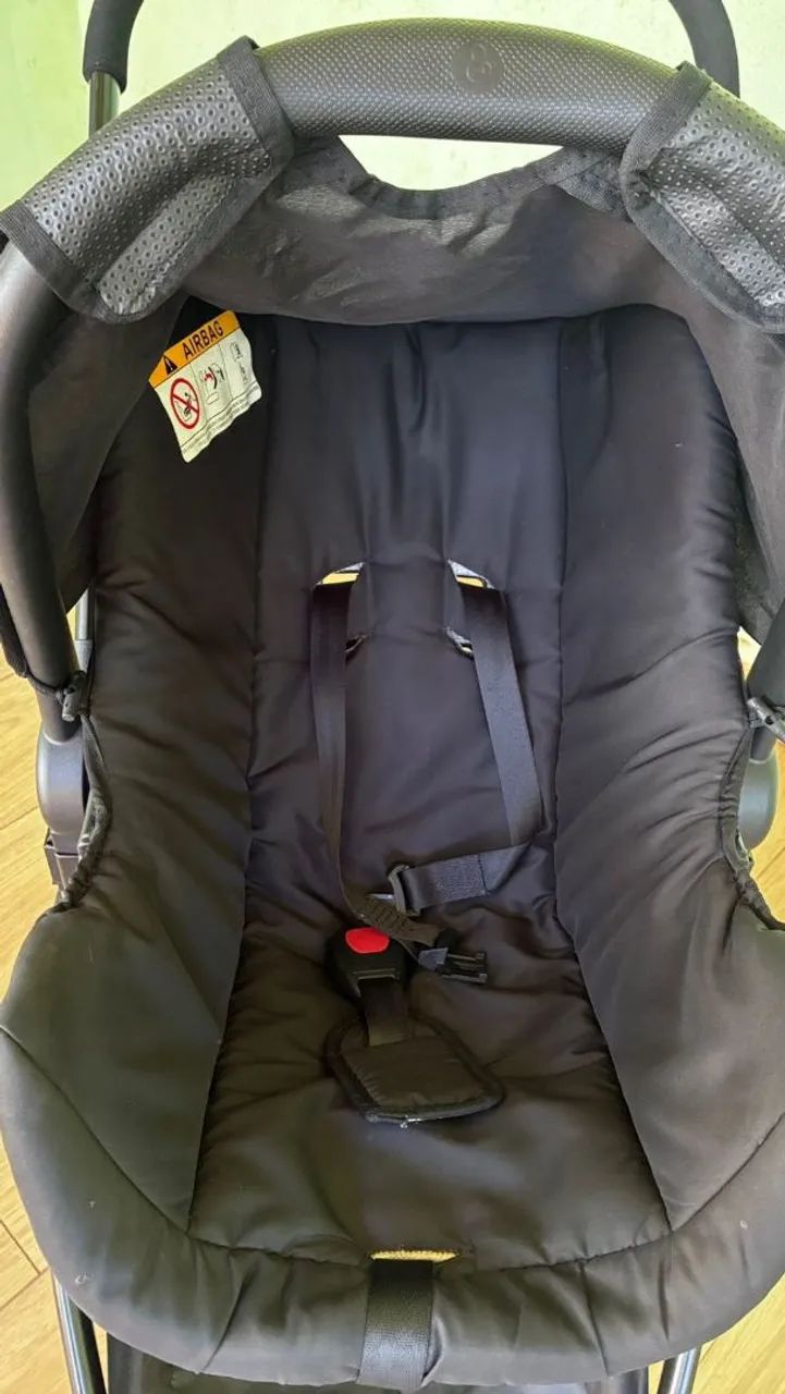 Carrinho de bebê com bebe conforto + cadeira de descanso  - Foto 5