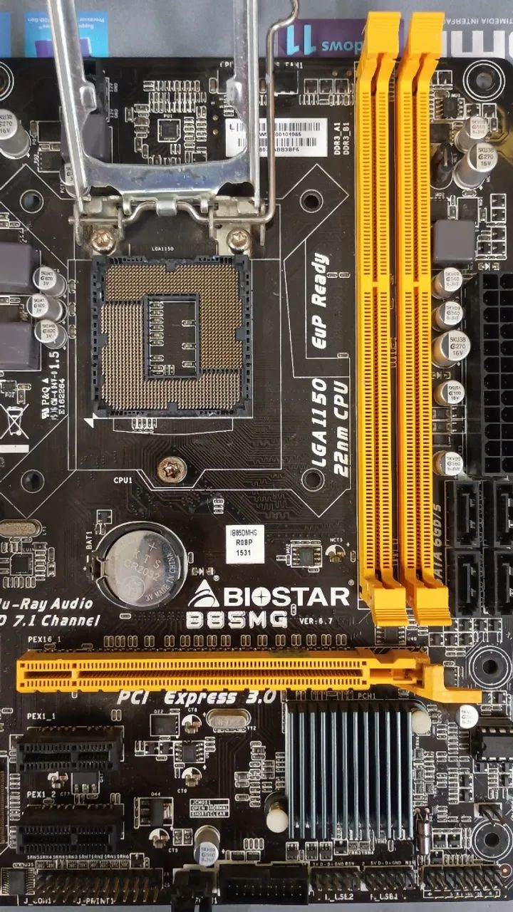 Placa-mãe Biostar B85MG ? COM DEFEITO / BIOS CORROMPIDA - Foto 2