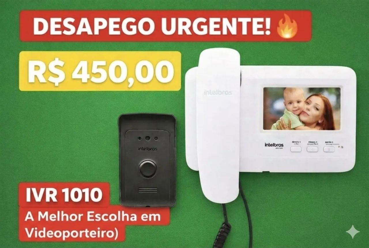 Videoporteiro Intelbras IVR 1010 Novo Nunca Usado