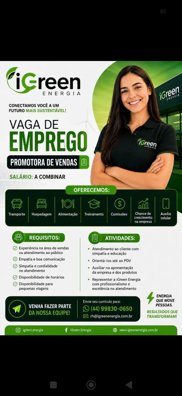 Promotora de vendas.