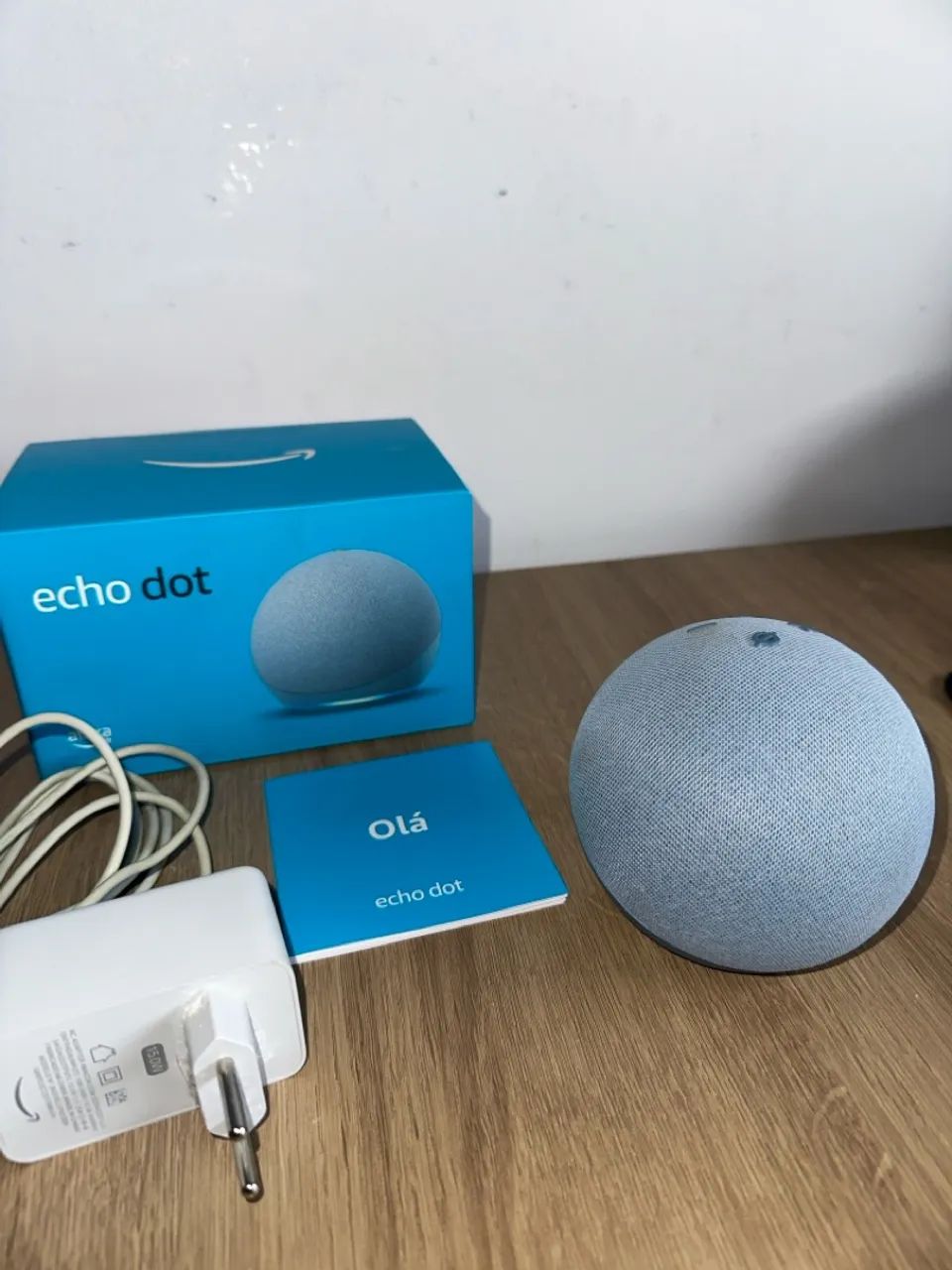 Amazon Echo Dot 4ª Geração Azul - Completa com Caixa