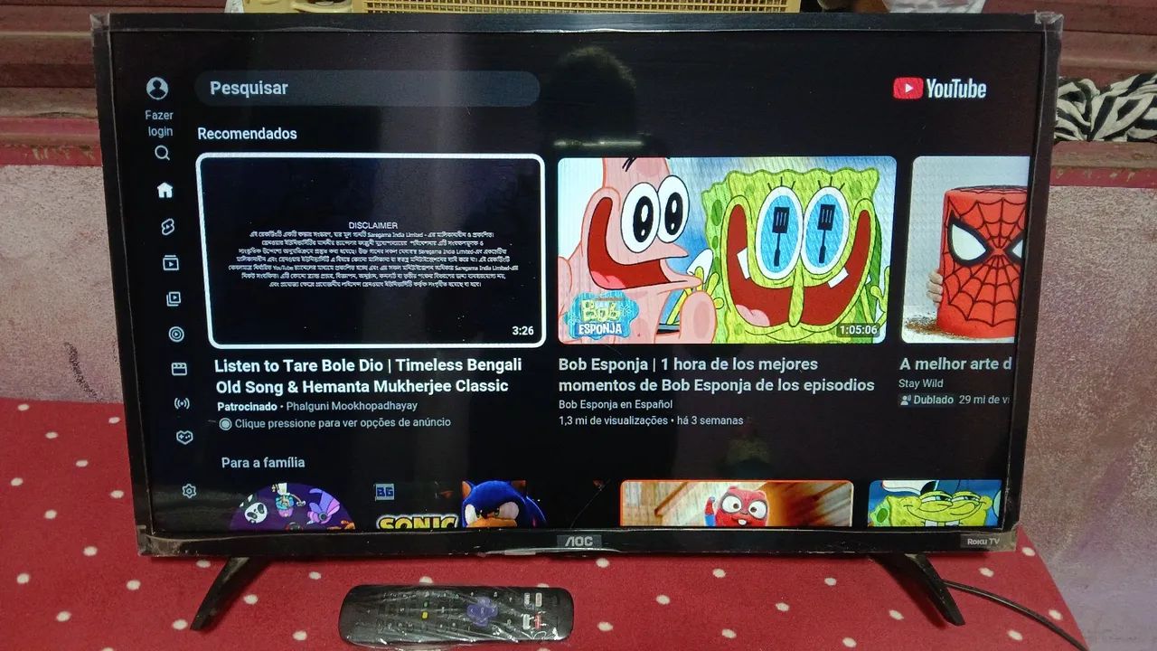 Vendo tv aoc roku 32 polegadas smart valor 650 Zap *87 - Foto 3