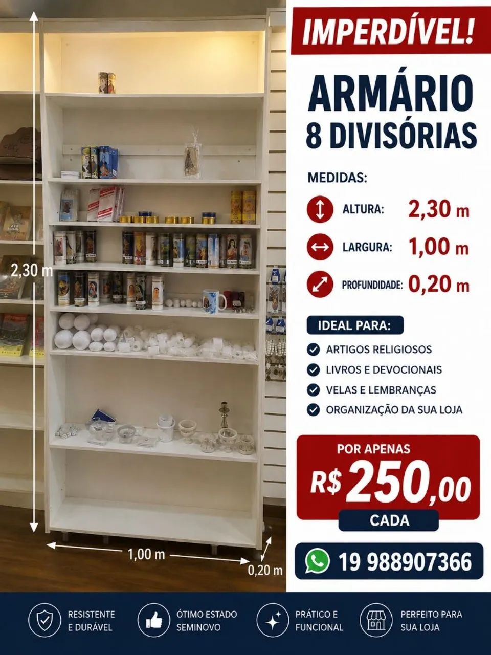 Fechamento de loja livraria católica bacão, prateleiras,etc  - Foto 4