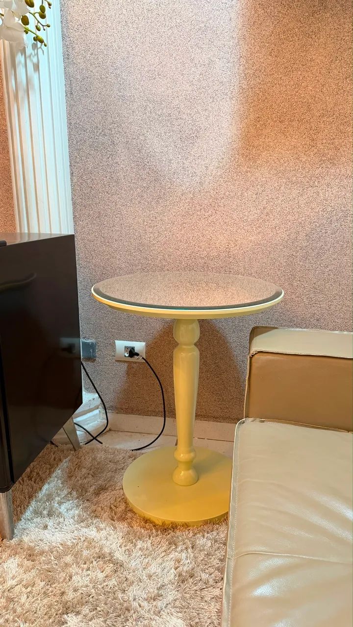 Mesa de canto de madeira (com espelho) - Foto 2