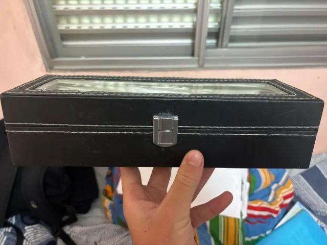 Caixa Organizadora para 6 Relógios com Visor - Preta - Foto 4