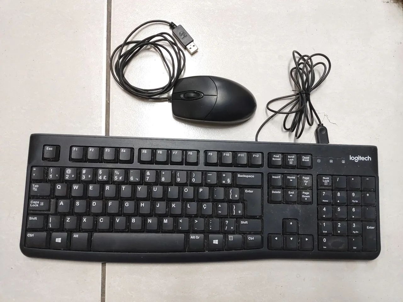 Kit teclado logitech e mouse philips