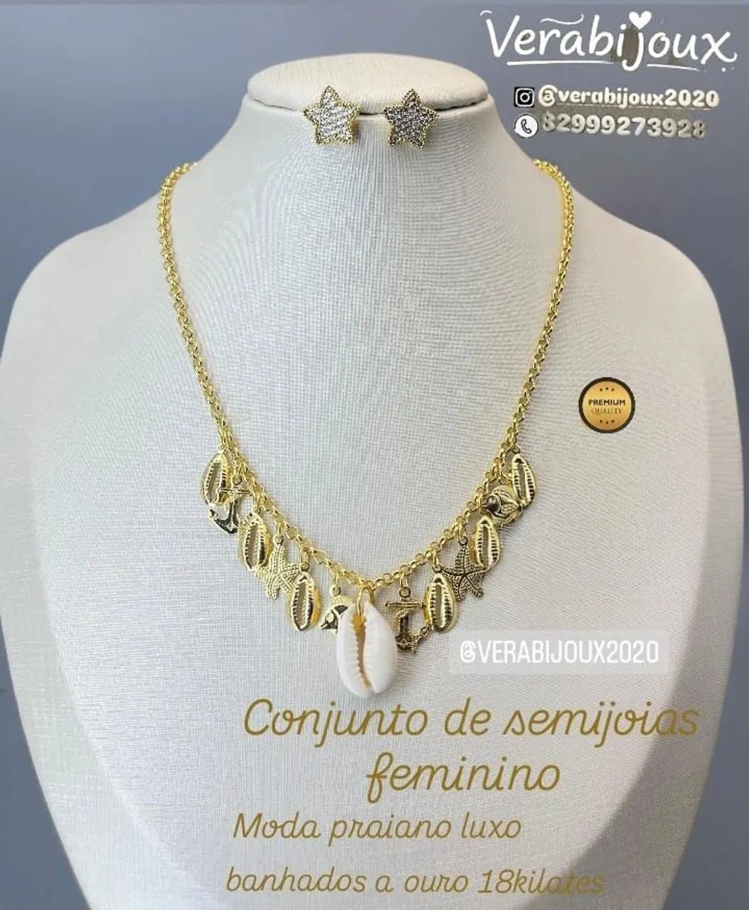 CONJUNTO SEMIJOIAS FEMININAS BANHADAS A OURO 18K  - Foto 5