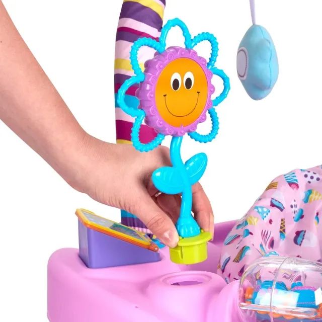 Centro De Atividades Bebê Evenflo Exersaucer Jumper Rosa - Foto 2