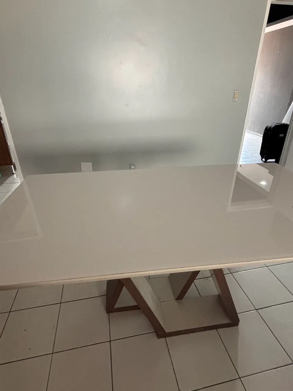 Mesa tampo de vidro 6 lugares - Foto 4