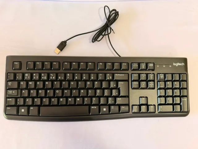 Teclado com fio USB Logitech K120 Usado - Foto 2