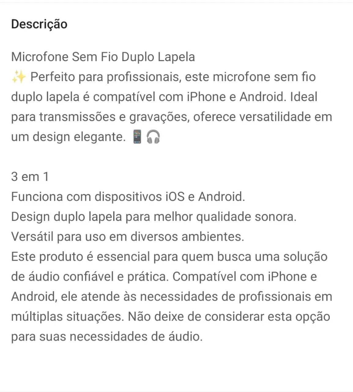 Microfone sem fio lapela duplo - Foto 4