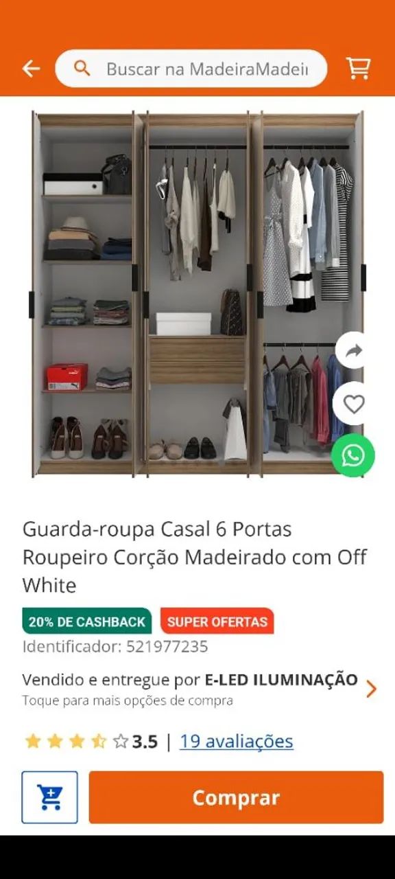Vendo guarda roupa 
