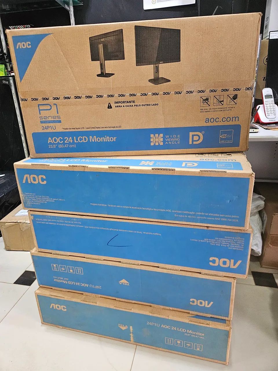 Monitor AOC FullHd 24 polegadas IPS NOVO - Foto 3