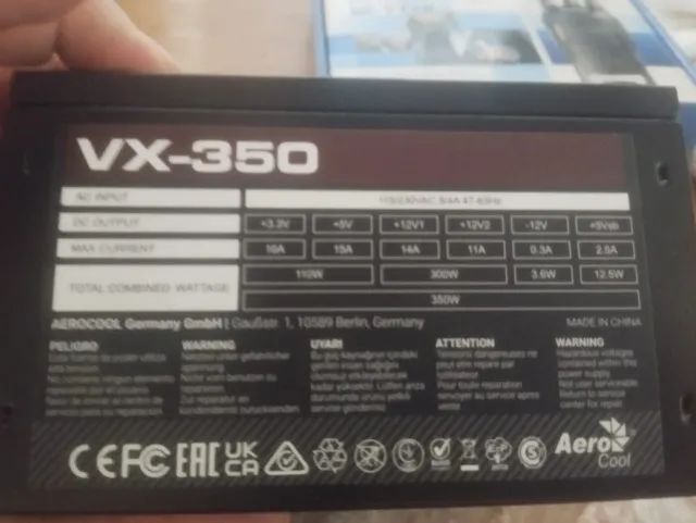 Fonte Aerocool VX-350 350W Bivolt - Excelente Estado - Foto 2