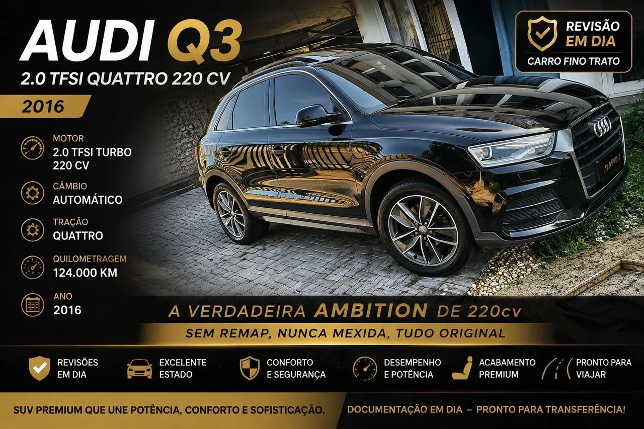 Audi Q3 2.0 TFSI Quat. 211/220cv S-tronic 5P 2016