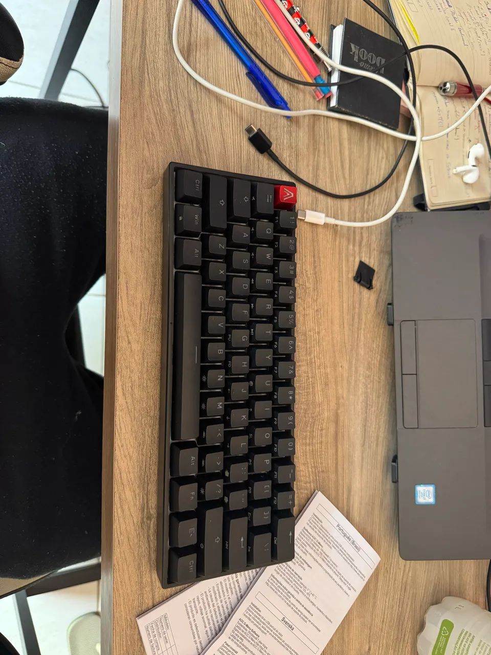 Teclado agon 60% mecânico switch vermelho  - Foto 5