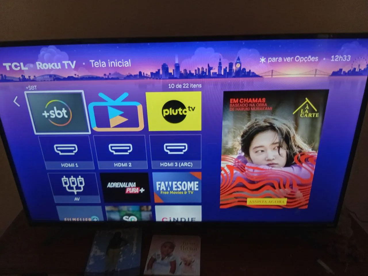 SMARTV 43 polegadas tcl completa com ROKU TV integrada 