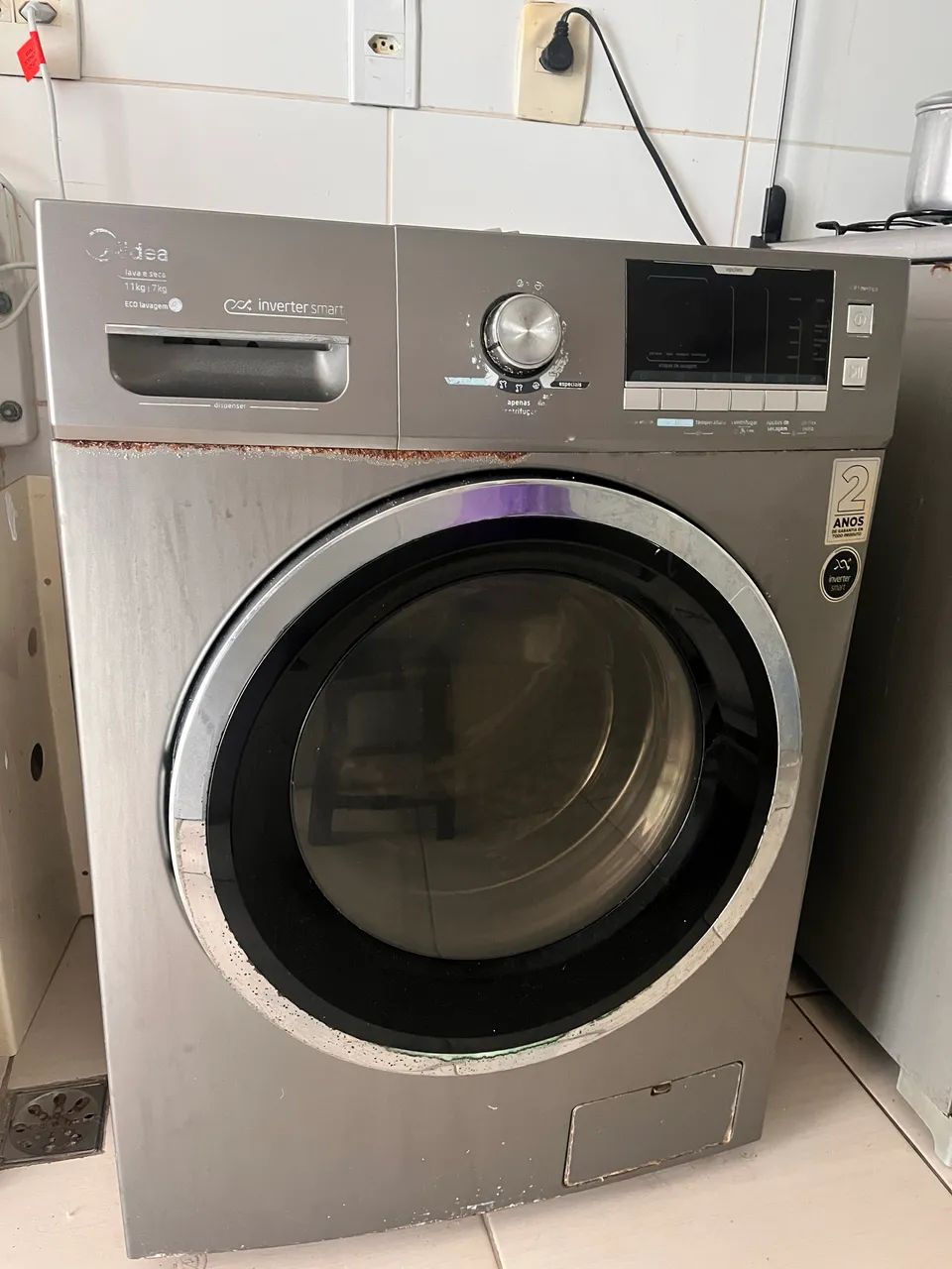 Máquina de lavar midea inox 