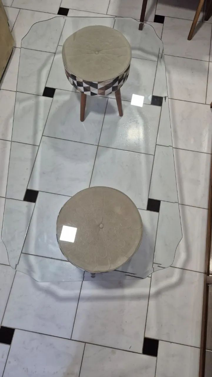 Vendo 2 cadeiras + tampo de vidro temperado - Foto 4