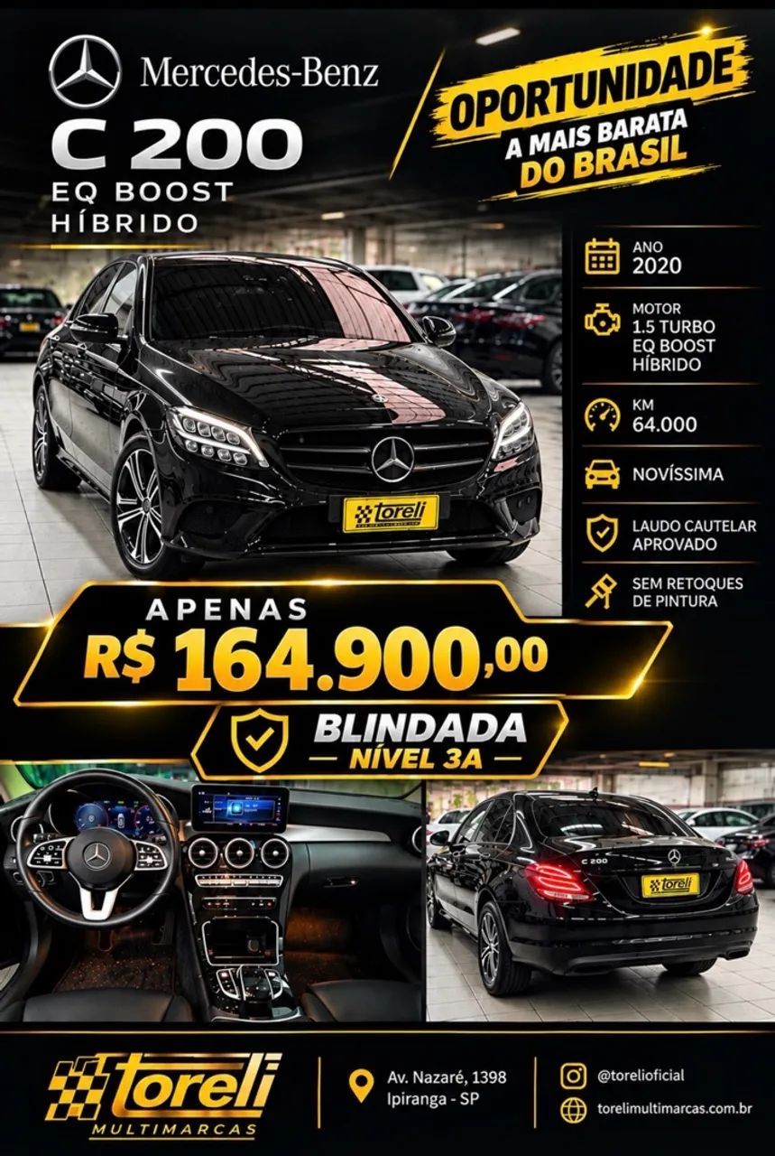 Mercedes-Benz C-200 C-200 1.5 TB 16V 183cv Aut. (Híbrido) 2020