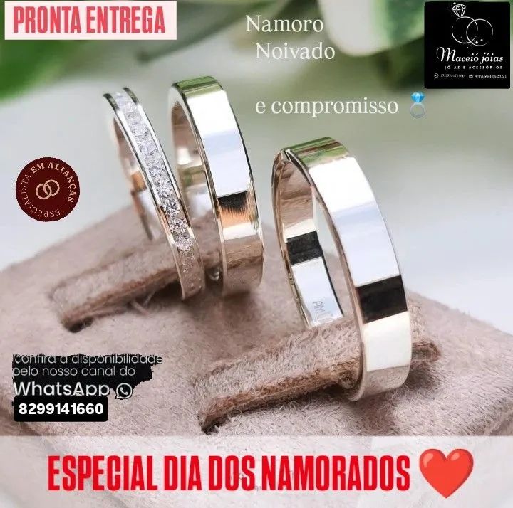 ALIANÇAS DE NAMORO NOIVADO E COMPROMISSO  - Foto 4