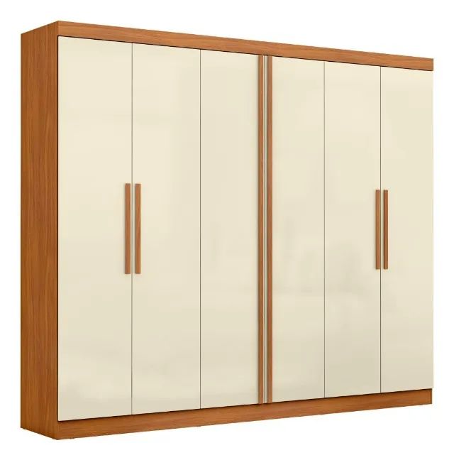 Roupeiro com 6 Portas e 4 Gavetas Titânio - Foto 4