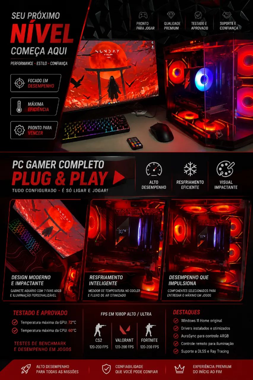 SETUP GAMER COMPLETO NOVO