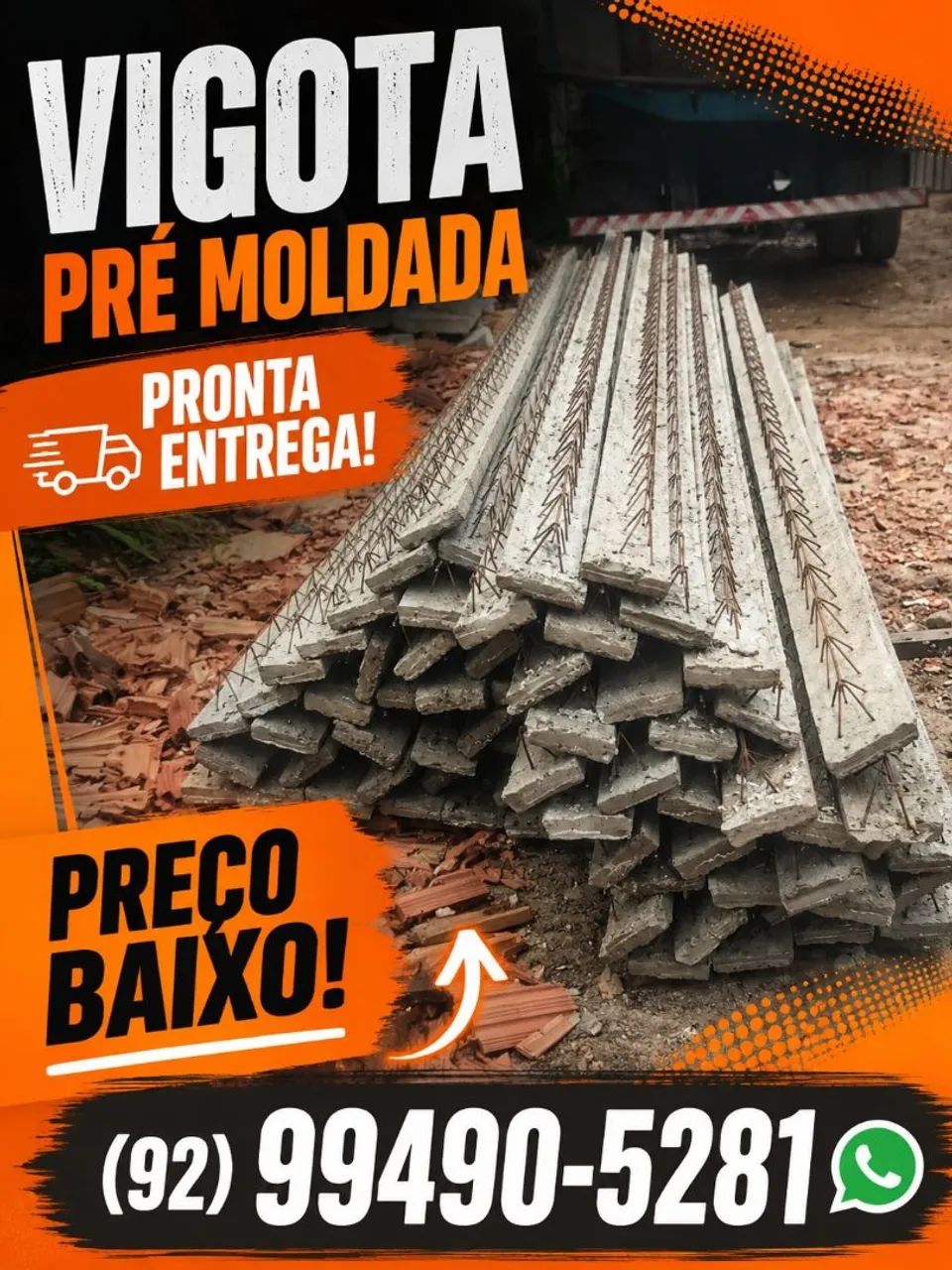 VIGOTA PRÉ-MOLDADA | PRONTA ENTREGA 