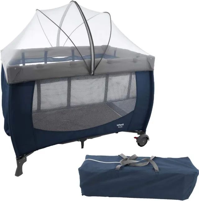 Berço Portatil Stelle - Grey Light Infanti Kdd-930-b