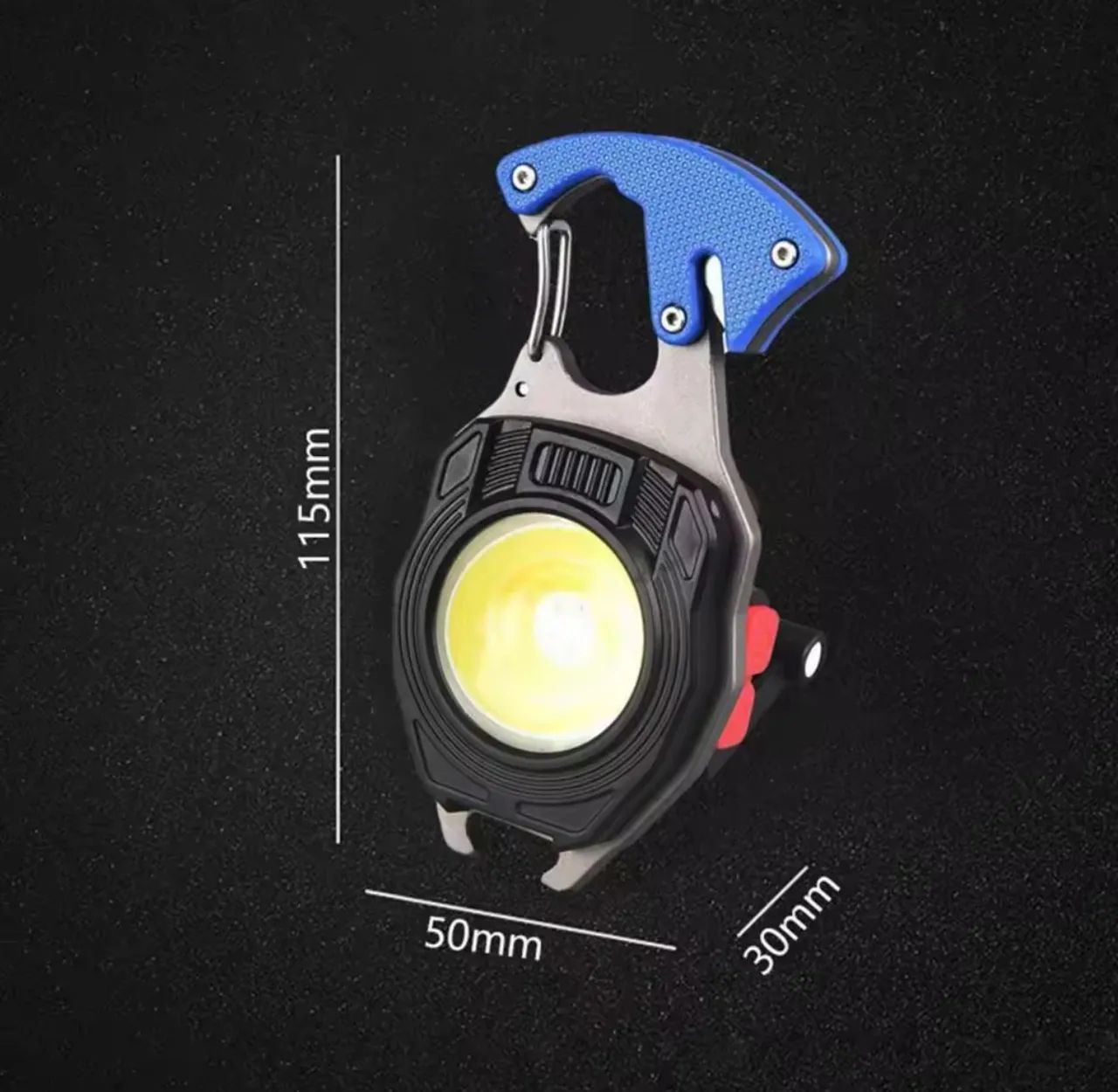 Lanterna LED Recarregável COB 500Im Multifuncional USB Camping Caça Aventura - Foto 3
