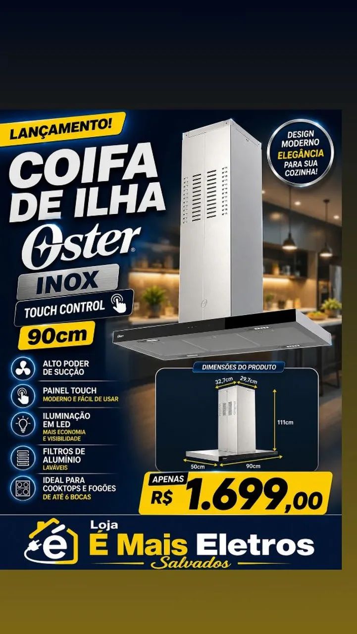 Coifa de Ilha Oster
