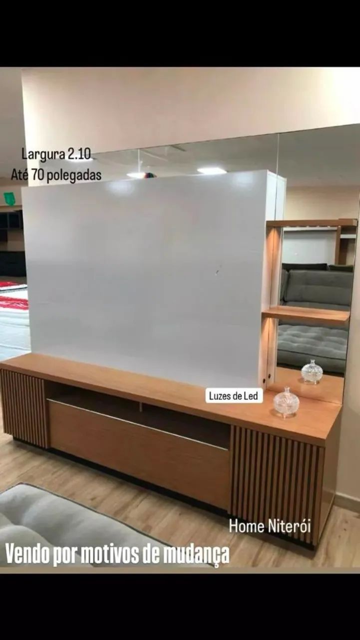 Rack com painel seminovo pouco tempo de uso - Foto 2