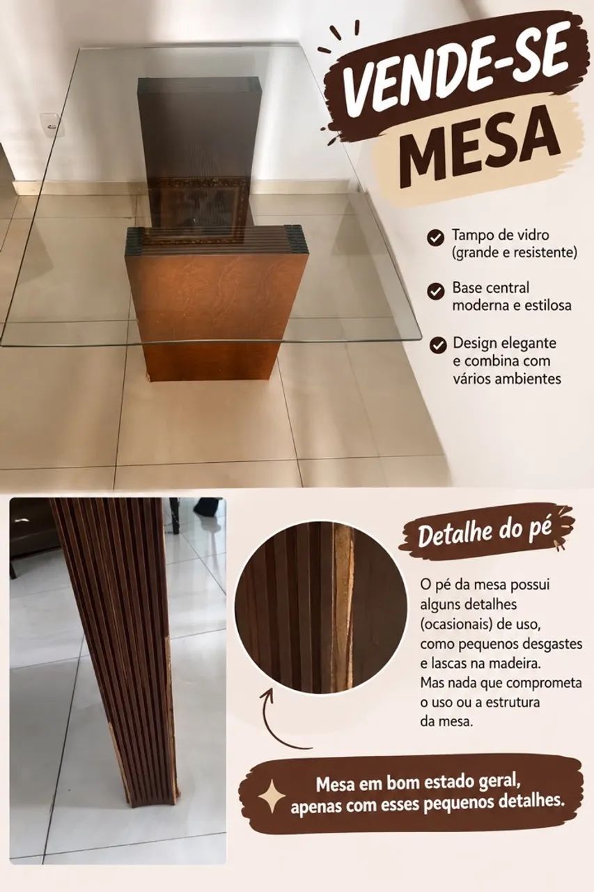 Mesa de vidro - Foto 2